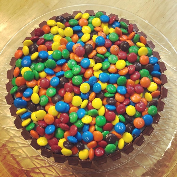 M&M Kit Kat Funfetti Birthday Cake